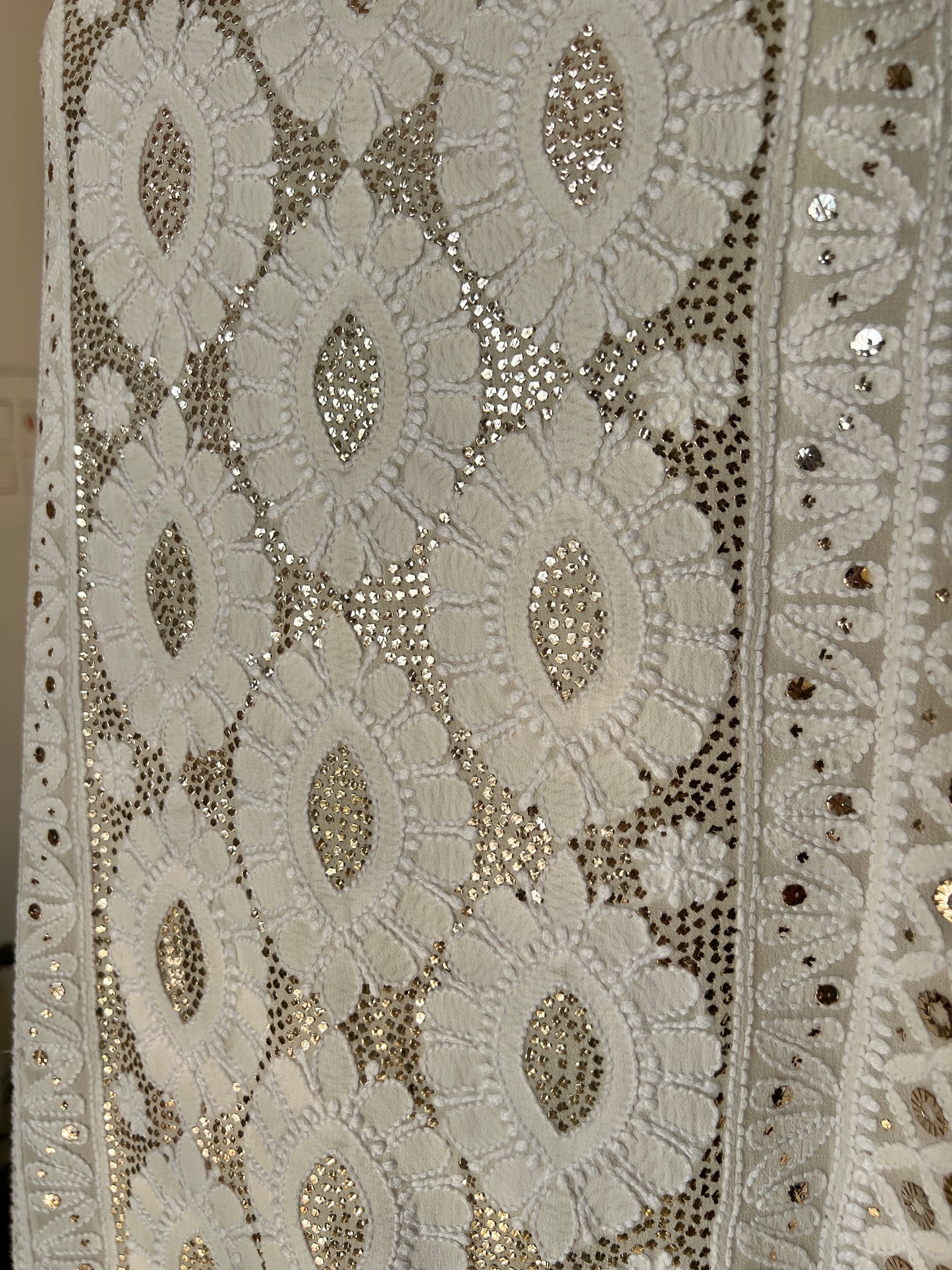 Chikankari and Ring Mukaish Kurta and Dupatta