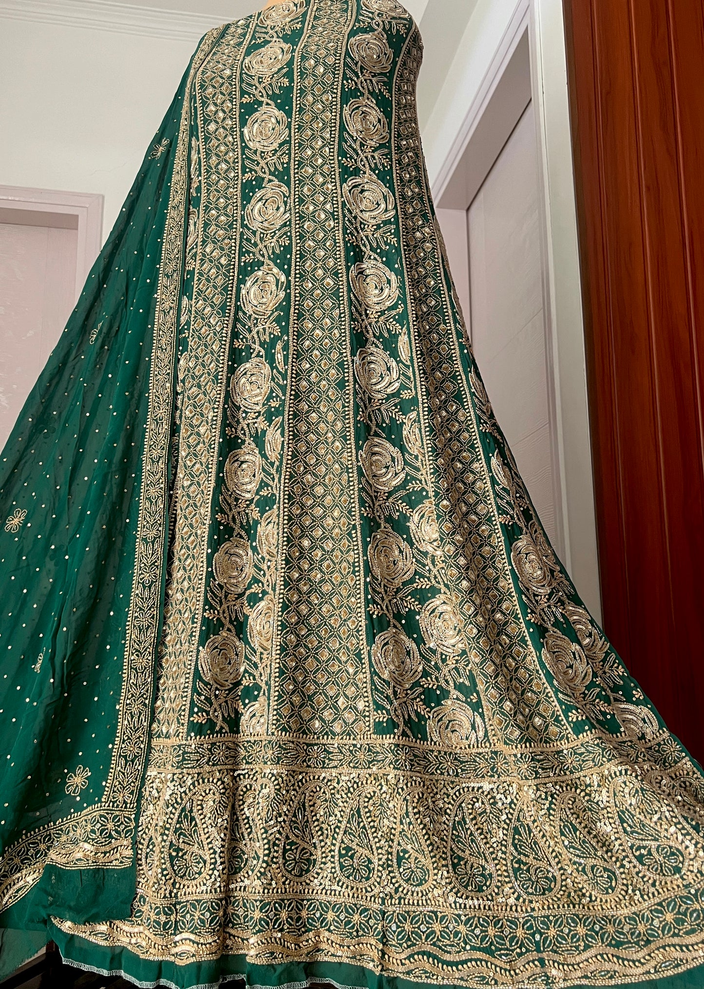 Ruhani Emerald Green Wedding Anarkali