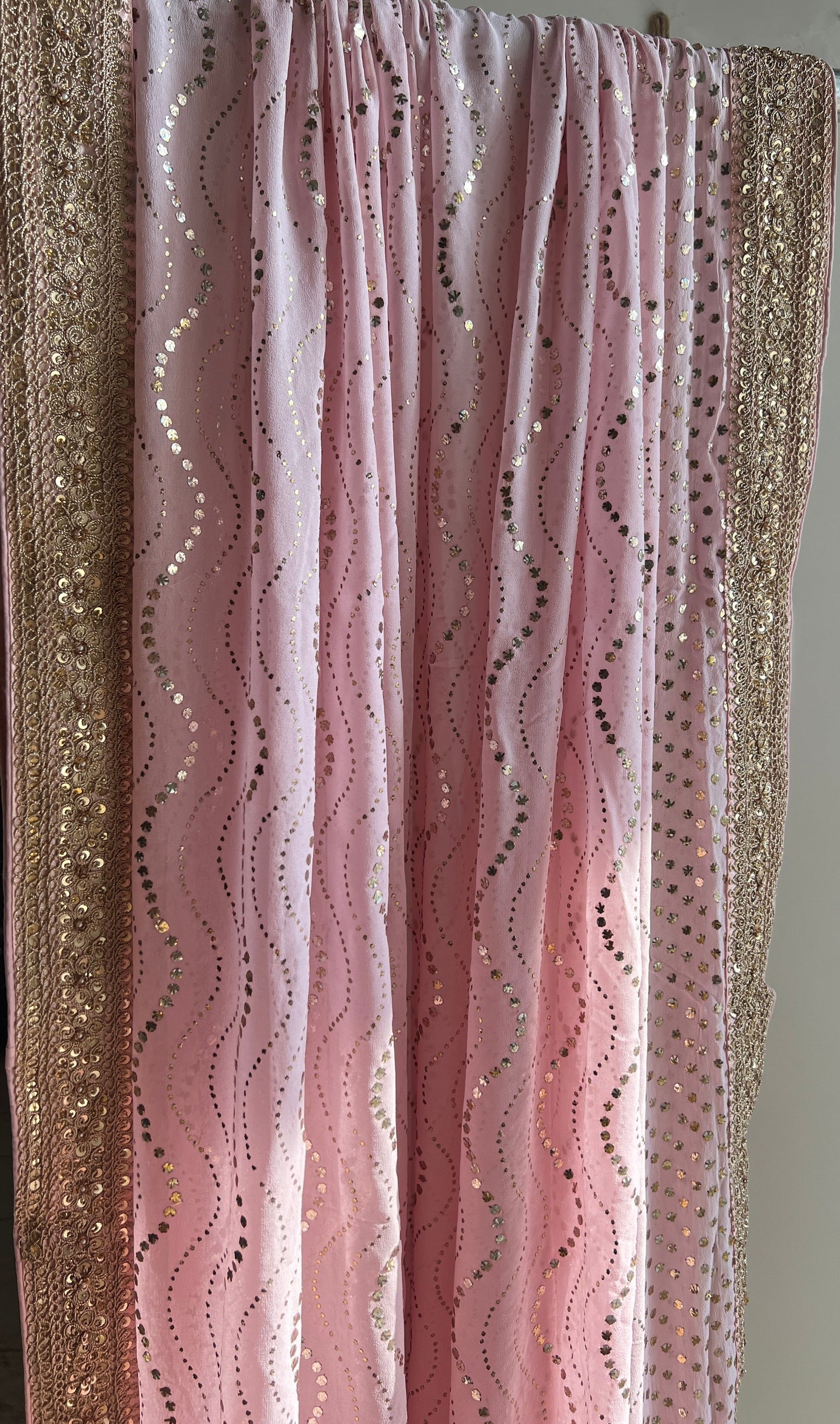 Ruhani Pink Heavy Mukaish Wedding Dupatta