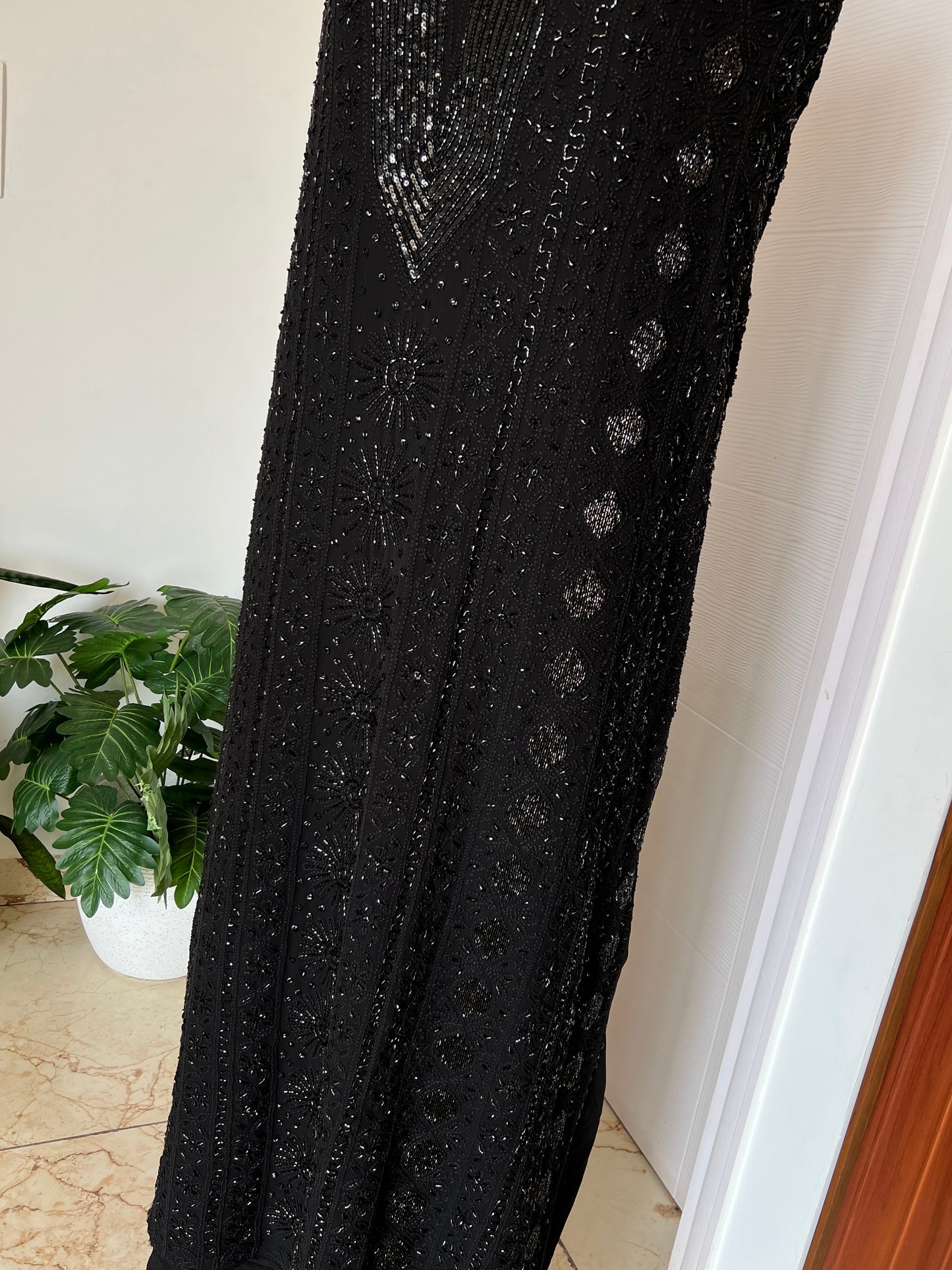 Black Chikankari cut dana sequins work kurta and dupatta