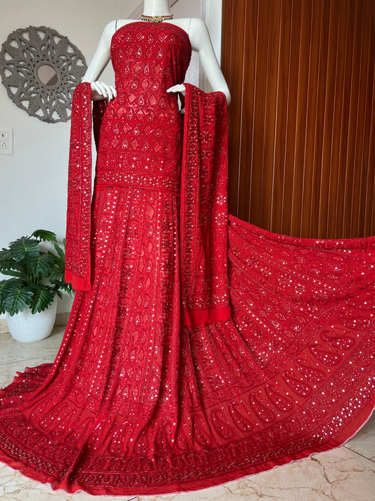 Ruhani Red Exclusive Wedding Lehenga