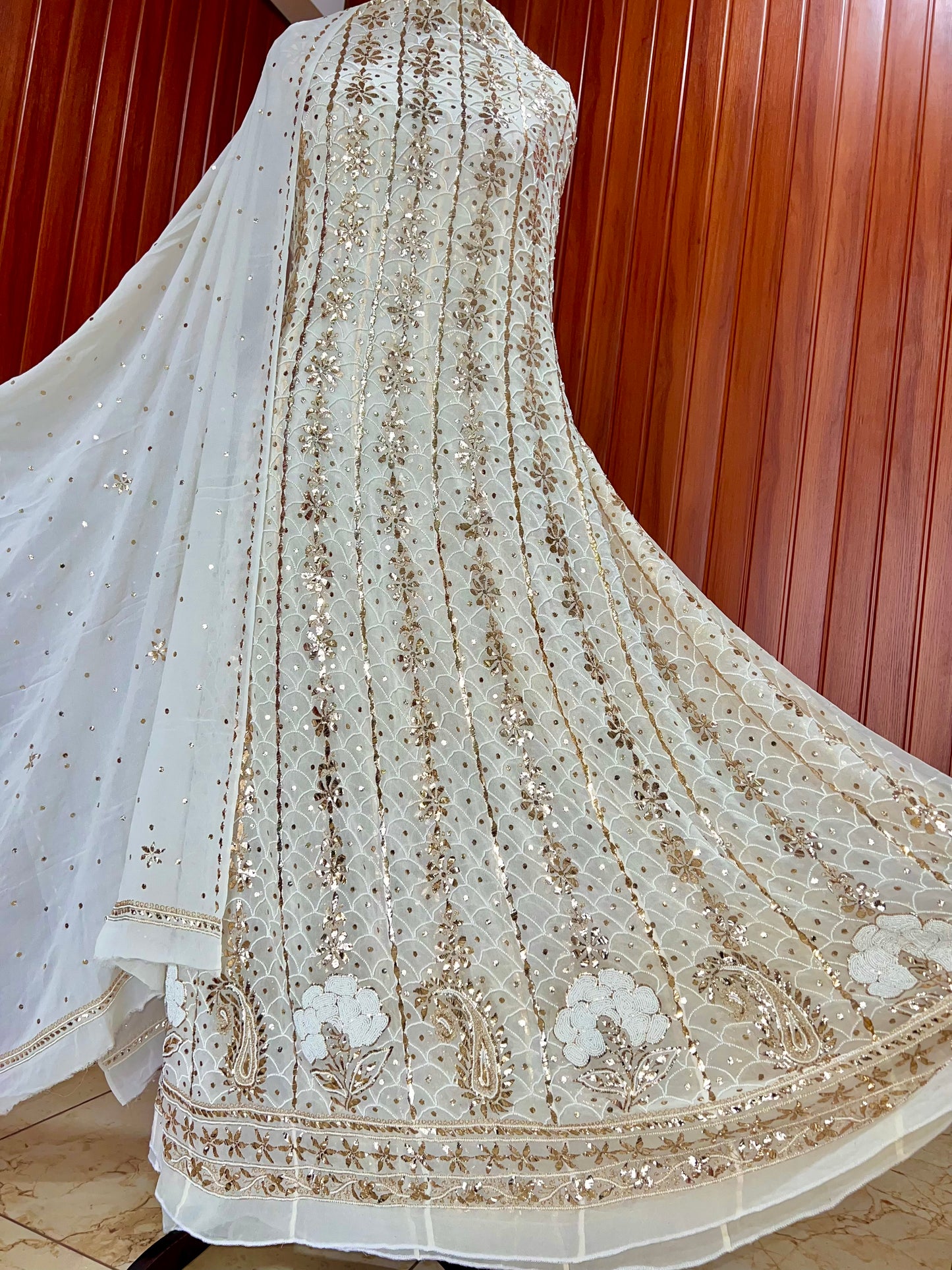 Ruhani Badla and Pearl Embroidered Anarkali Suit