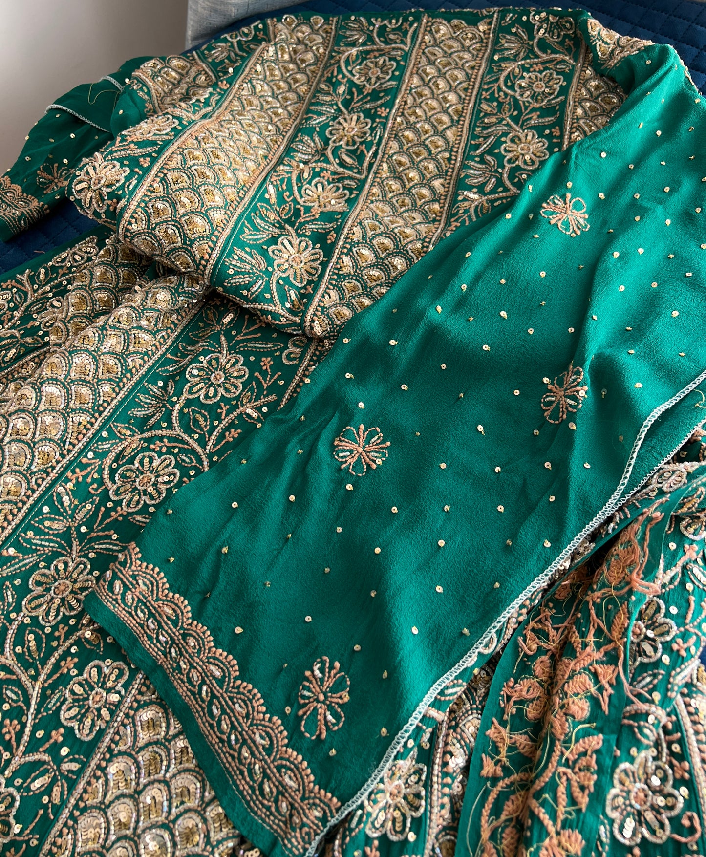 Ruhani Emerald Green Wedding Anarkali