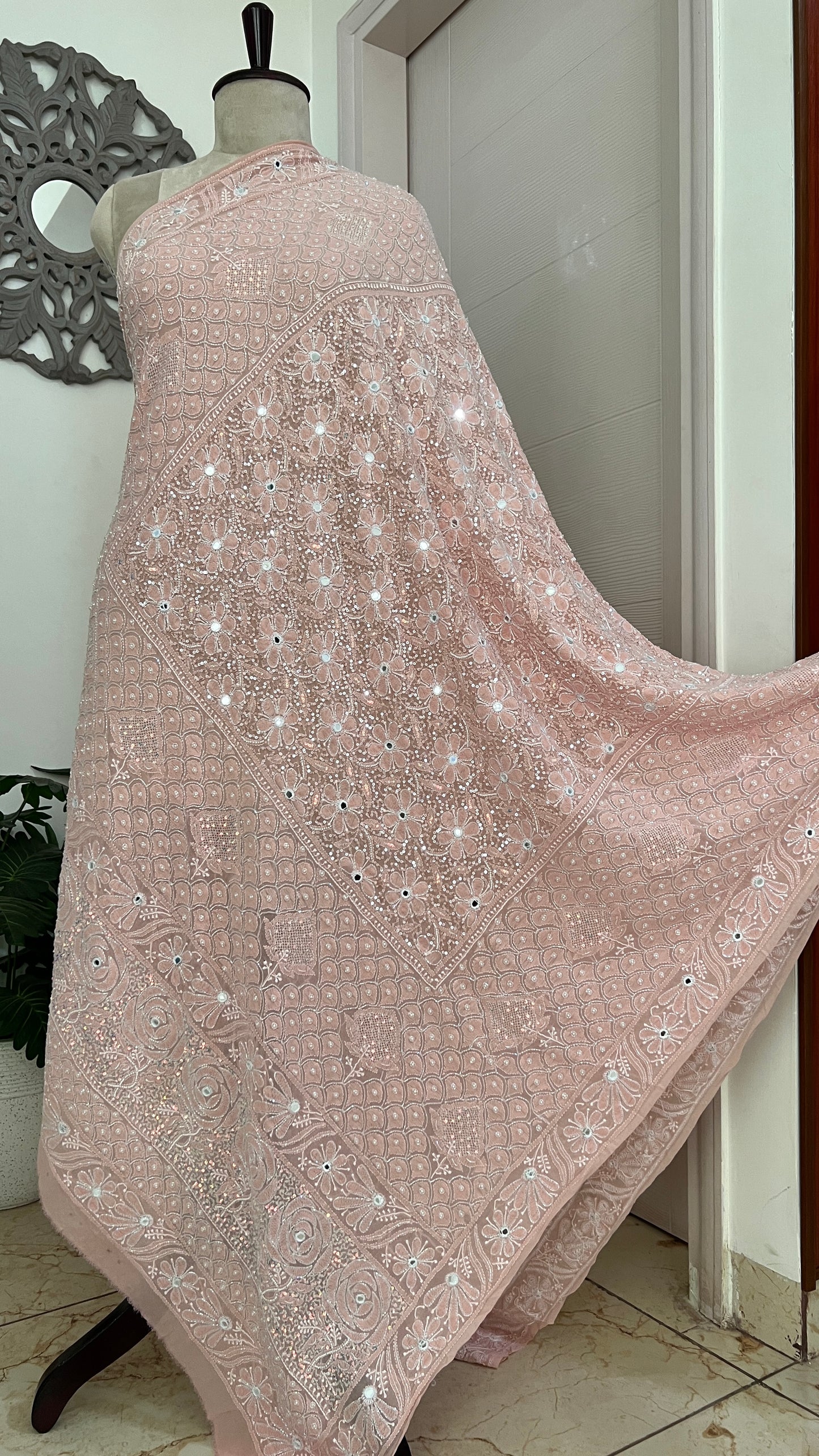 Ruhani Chikankari sequins wedding dupatta