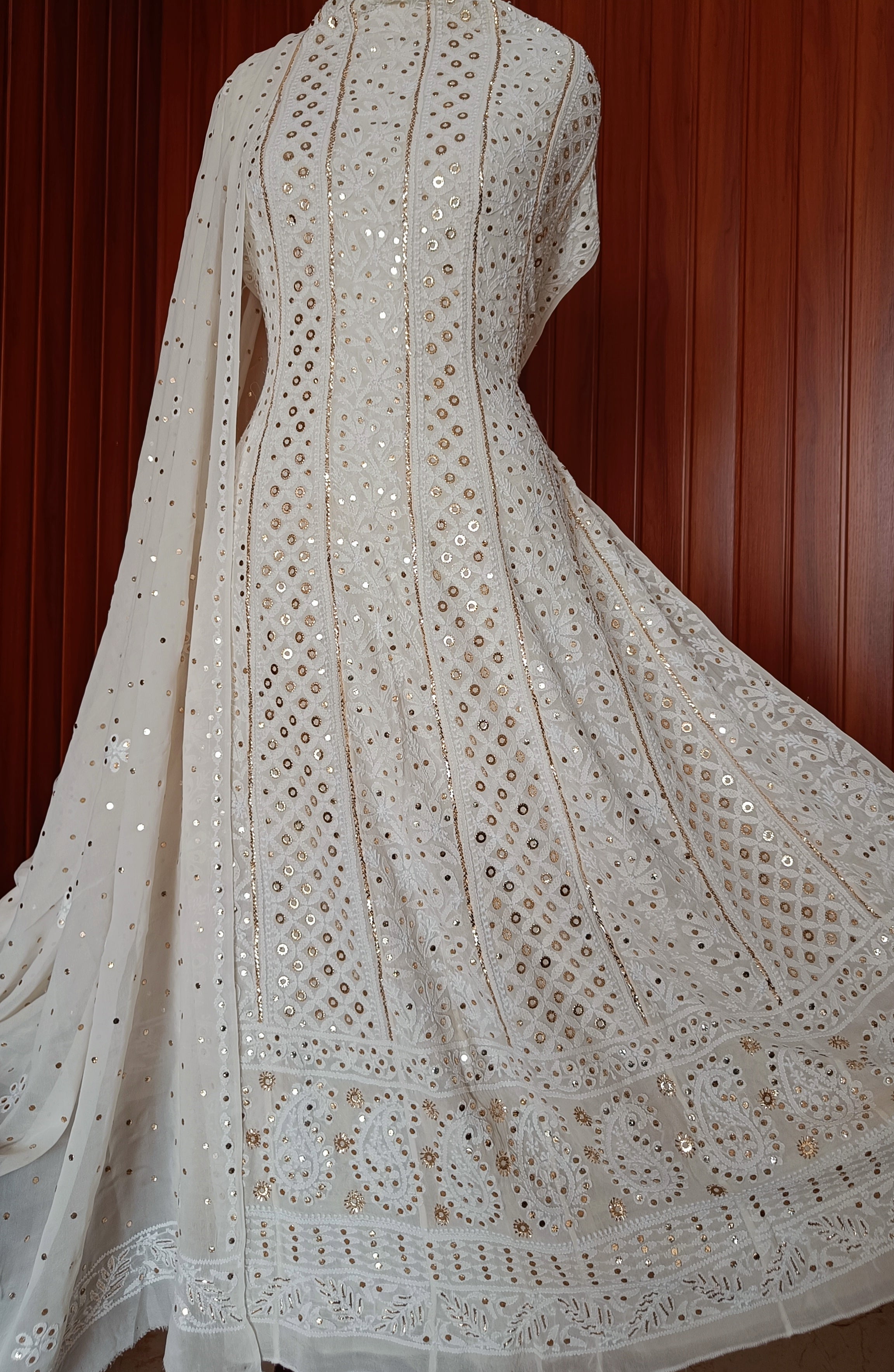 Chikan frock suit sale