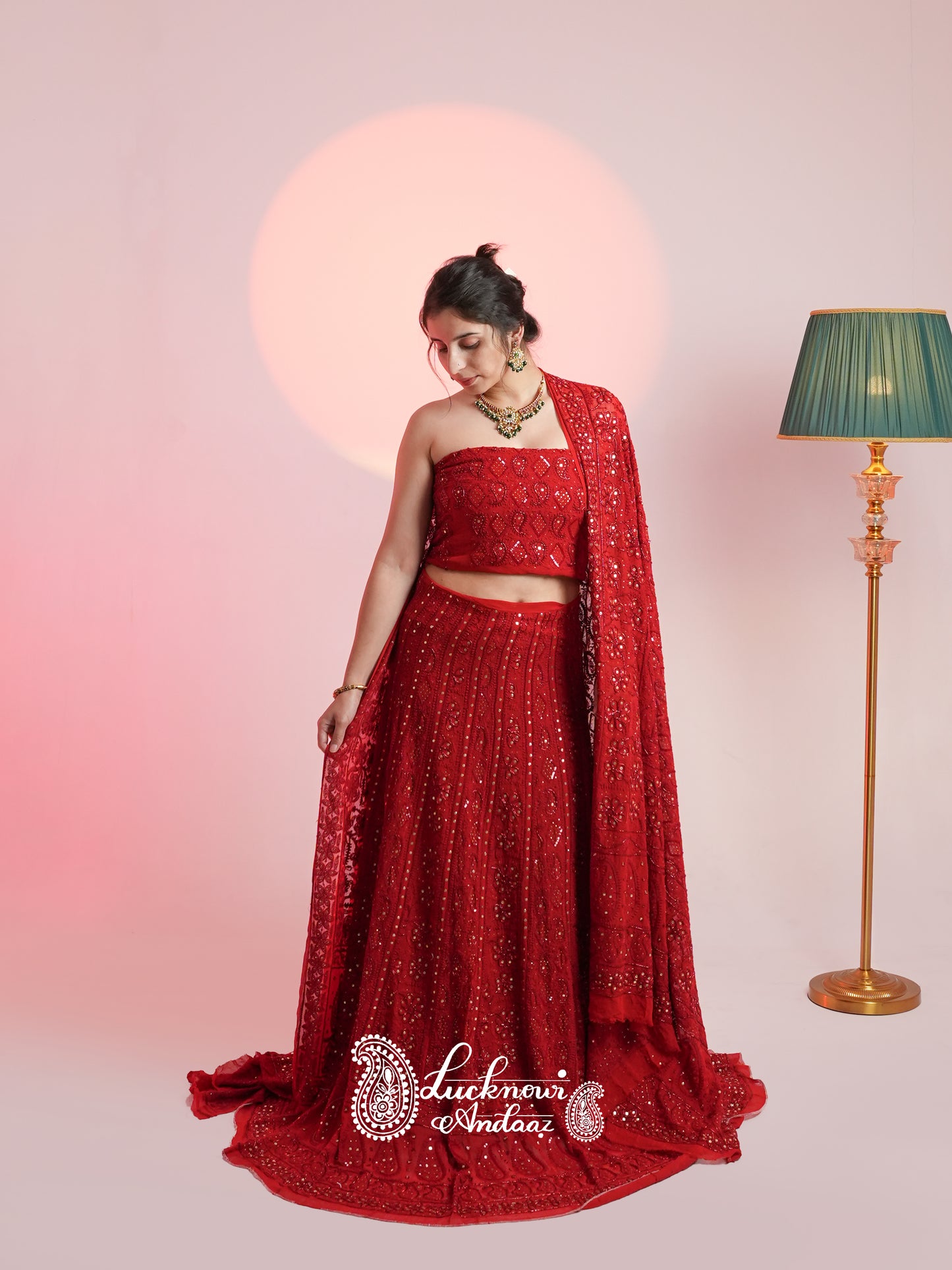 Ruhani Red Exclusive Wedding Lehenga