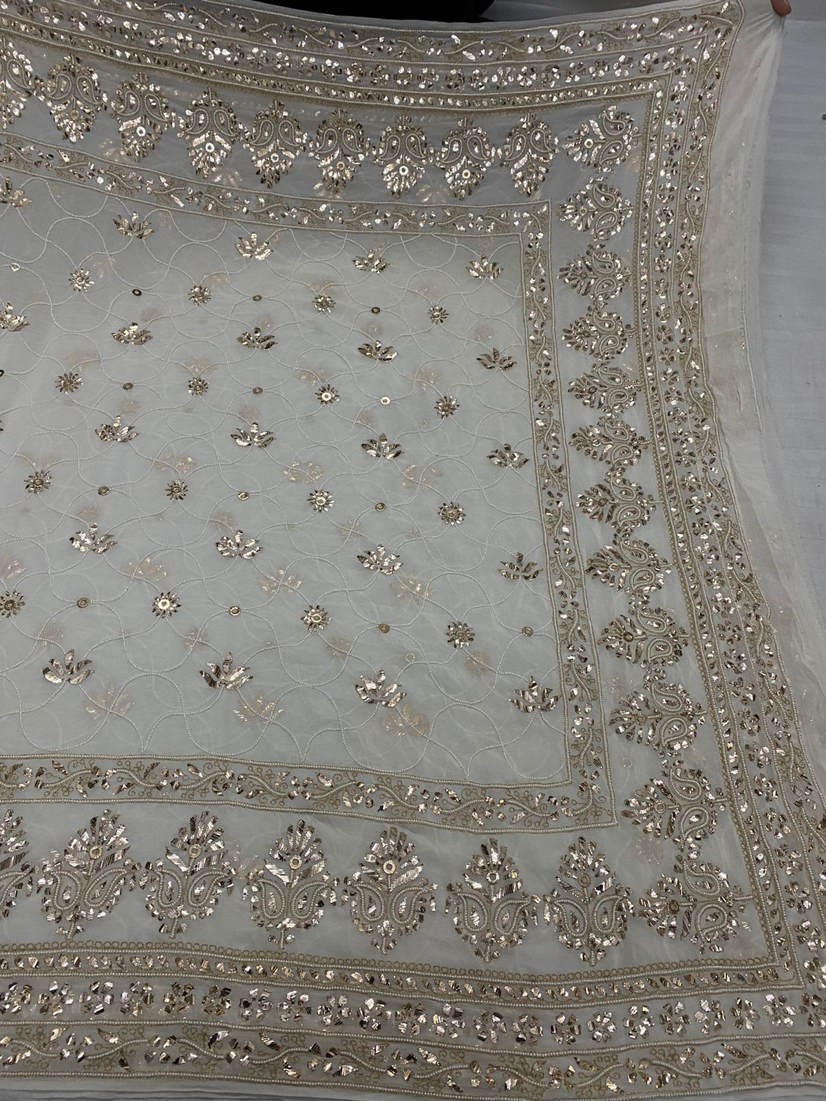 Heritage Ruhani Allover Heavy Badla Pearl and Aari Embroidered Saree