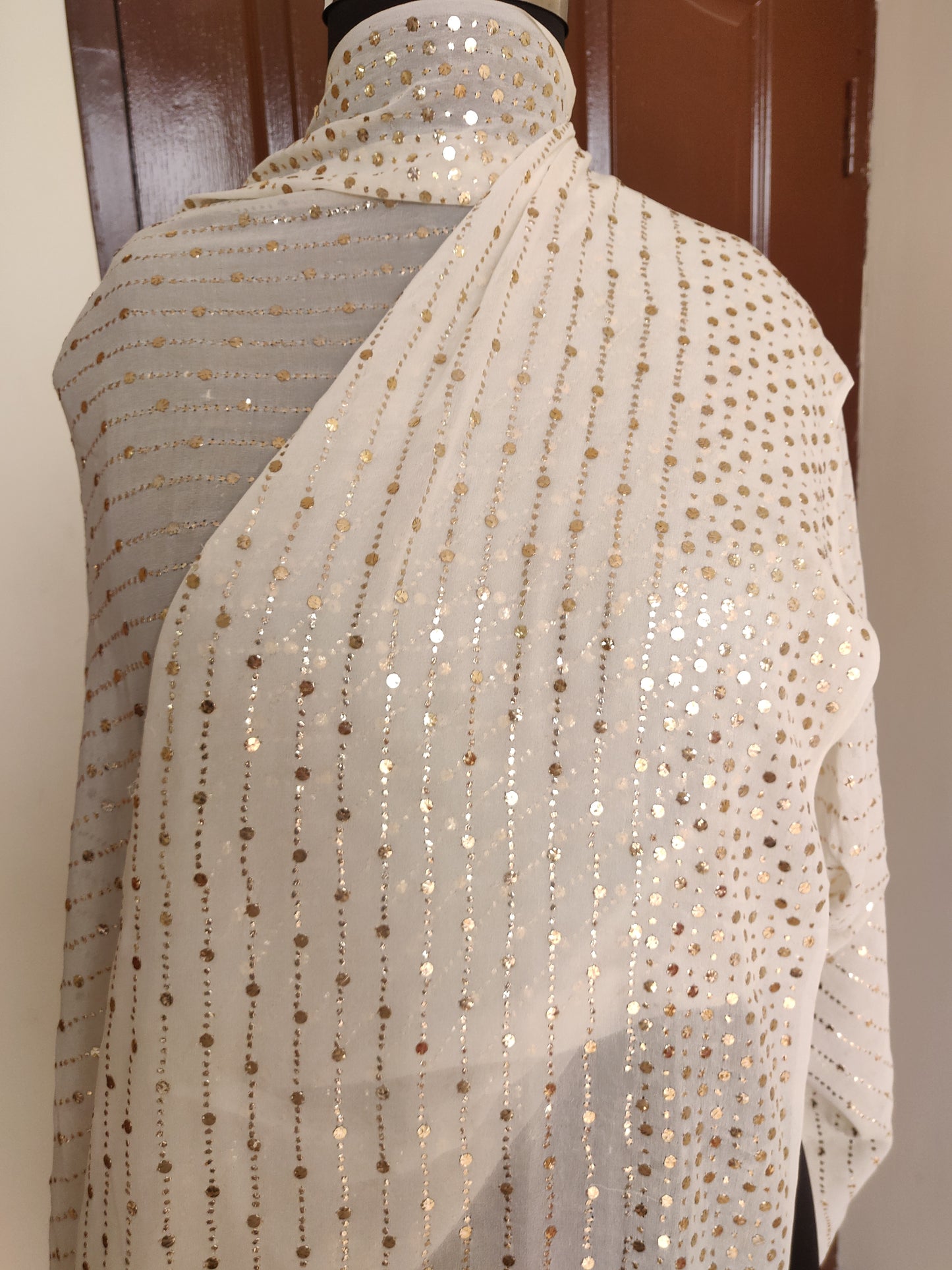 Ruhani allover heavy badla and MUKAISH pure georgette dupatta