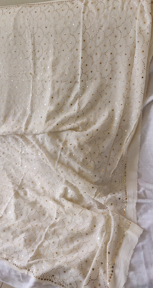 Ruhani allover heavy mukaish pure georgette dupatta