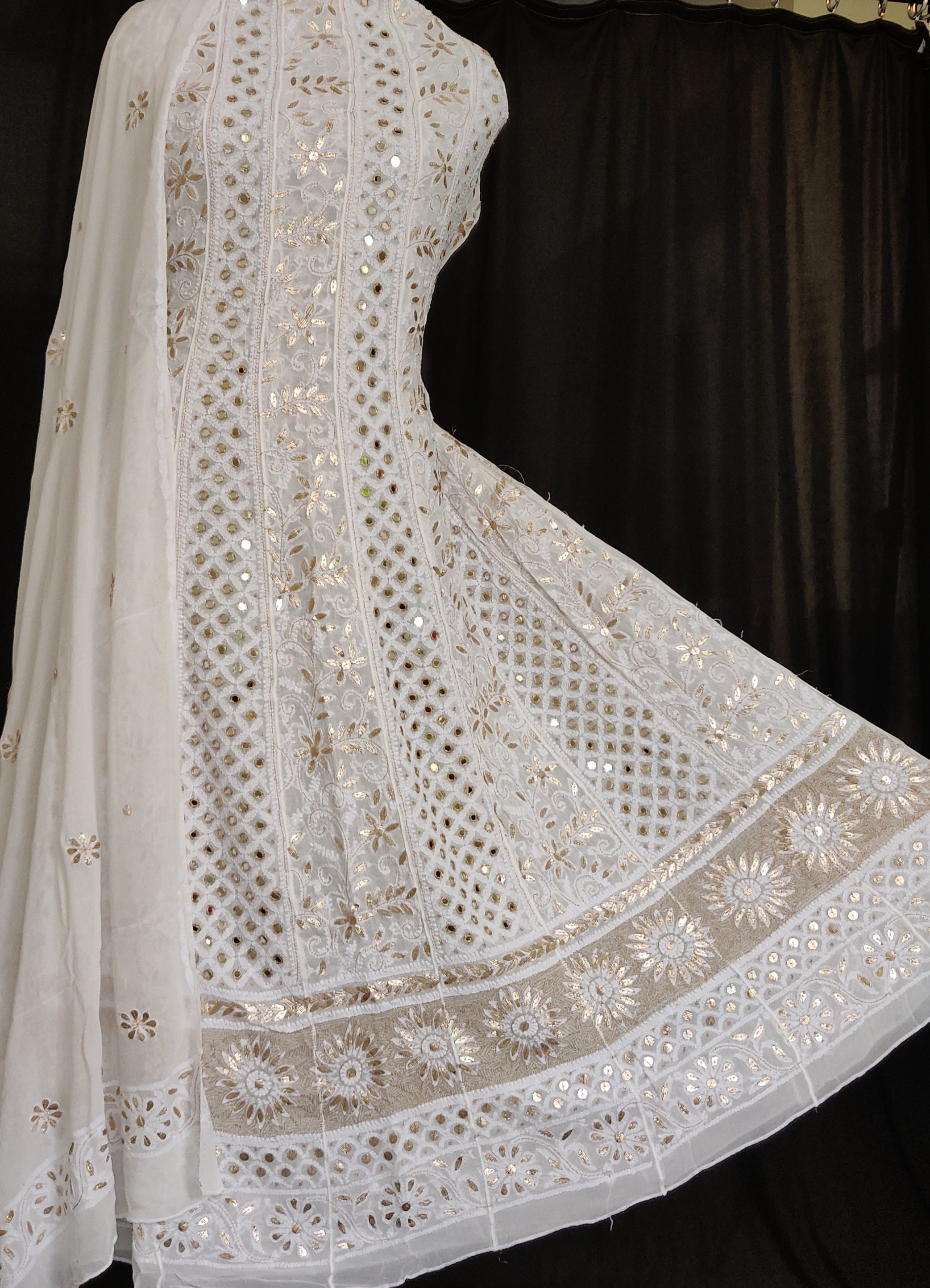 Lucknowi chikan anarkali suits on sale