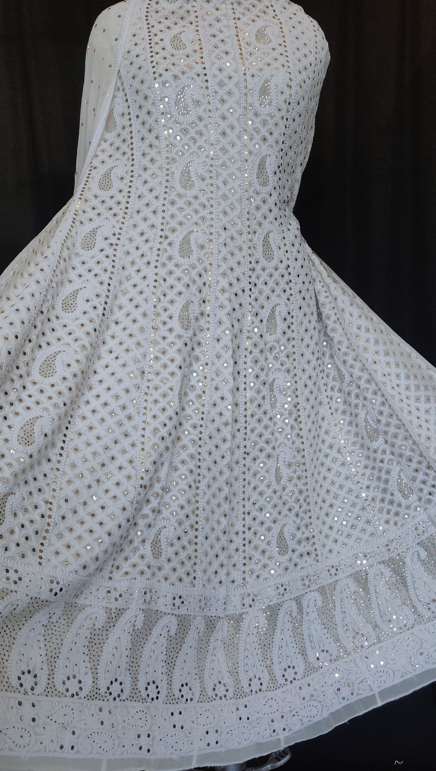 Lucknowi chikan anarkali best sale suits