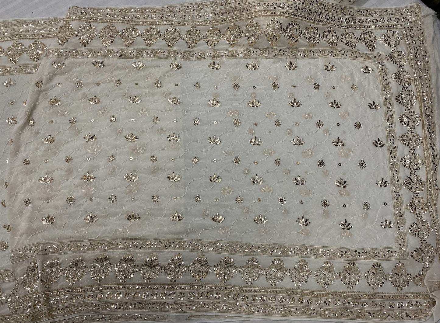 Heritage Ruhani Allover Heavy Badla Pearl and Aari Embroidered Saree