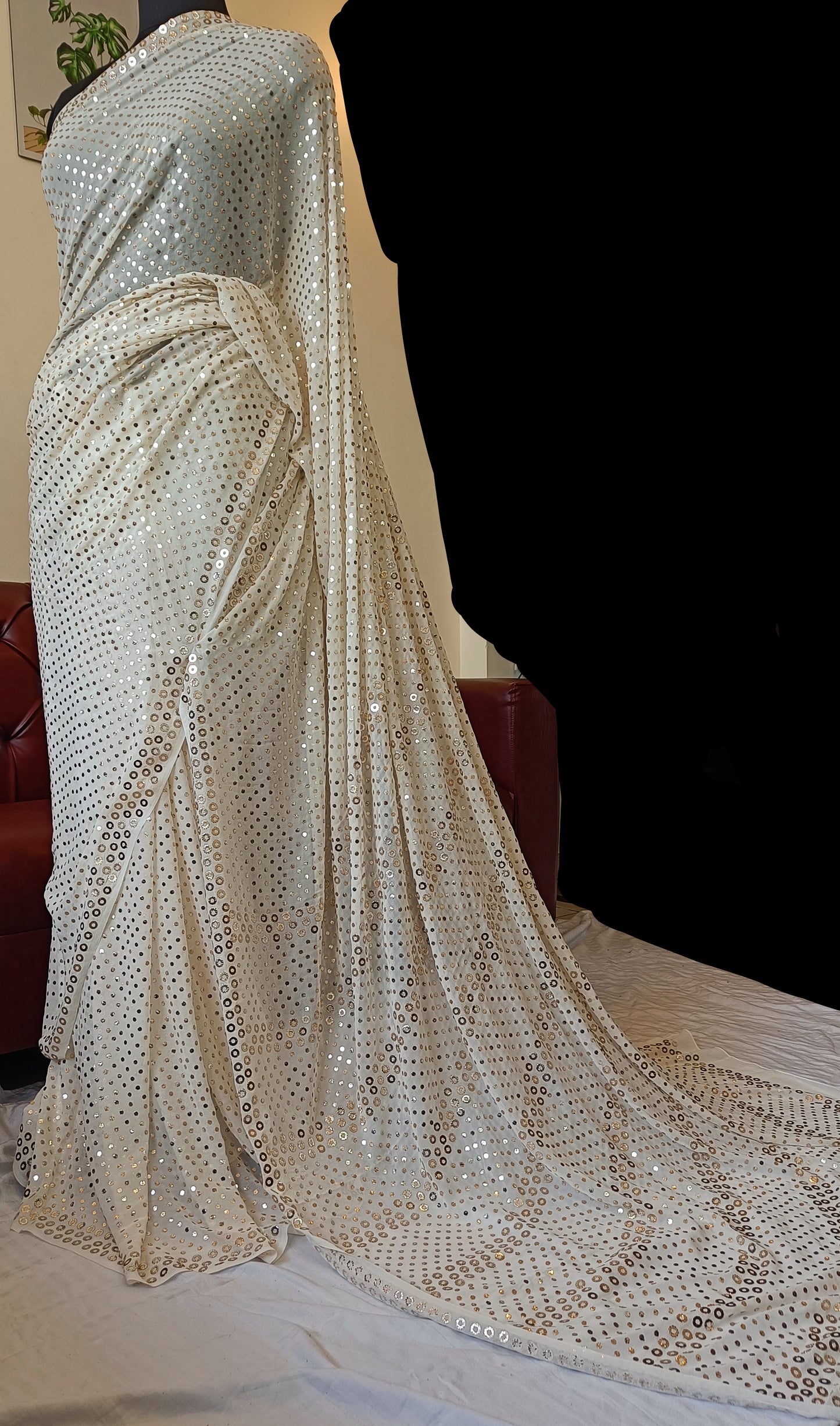 Ruhani Allover Mukaish Saree on Pure Georgette