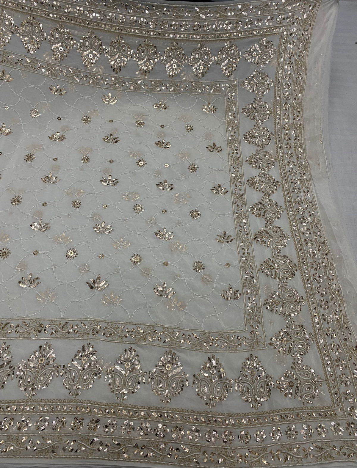 Heritage Ruhani Allover Heavy Badla Pearl and Aari Embroidered Saree